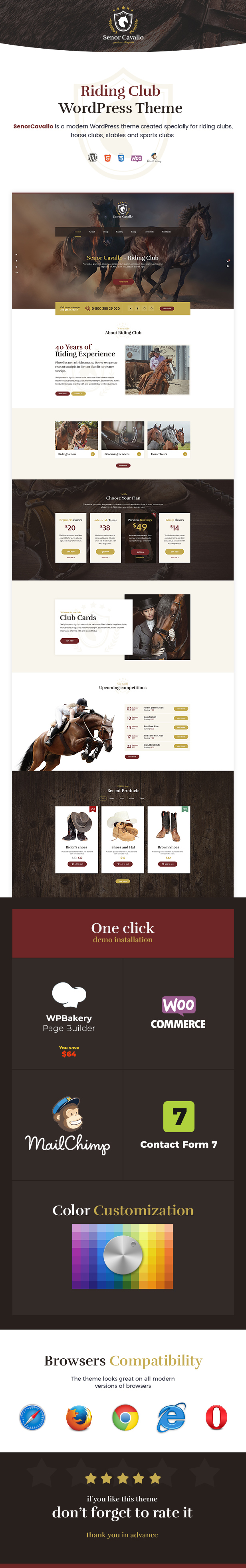 Senor Cavallo - Horse Riding Club WordPress Theme - 1